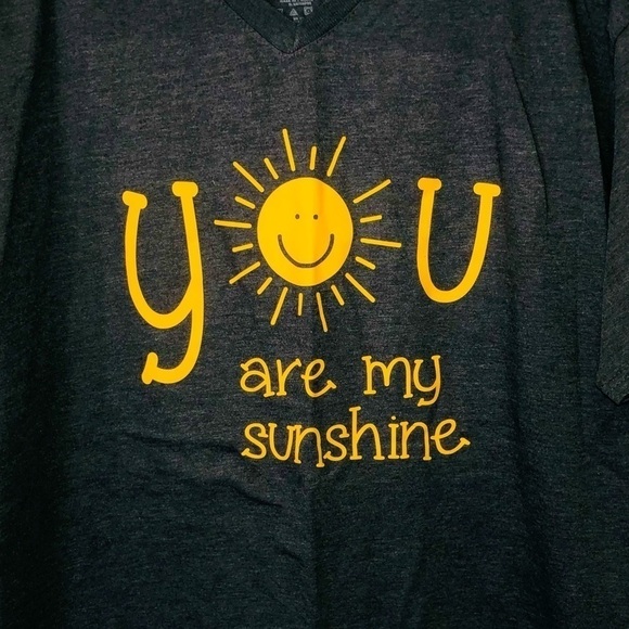 FRUIT OF THE LOOM Gray “You Are My Sunshine” T-Shirt - Picture 2 of 4